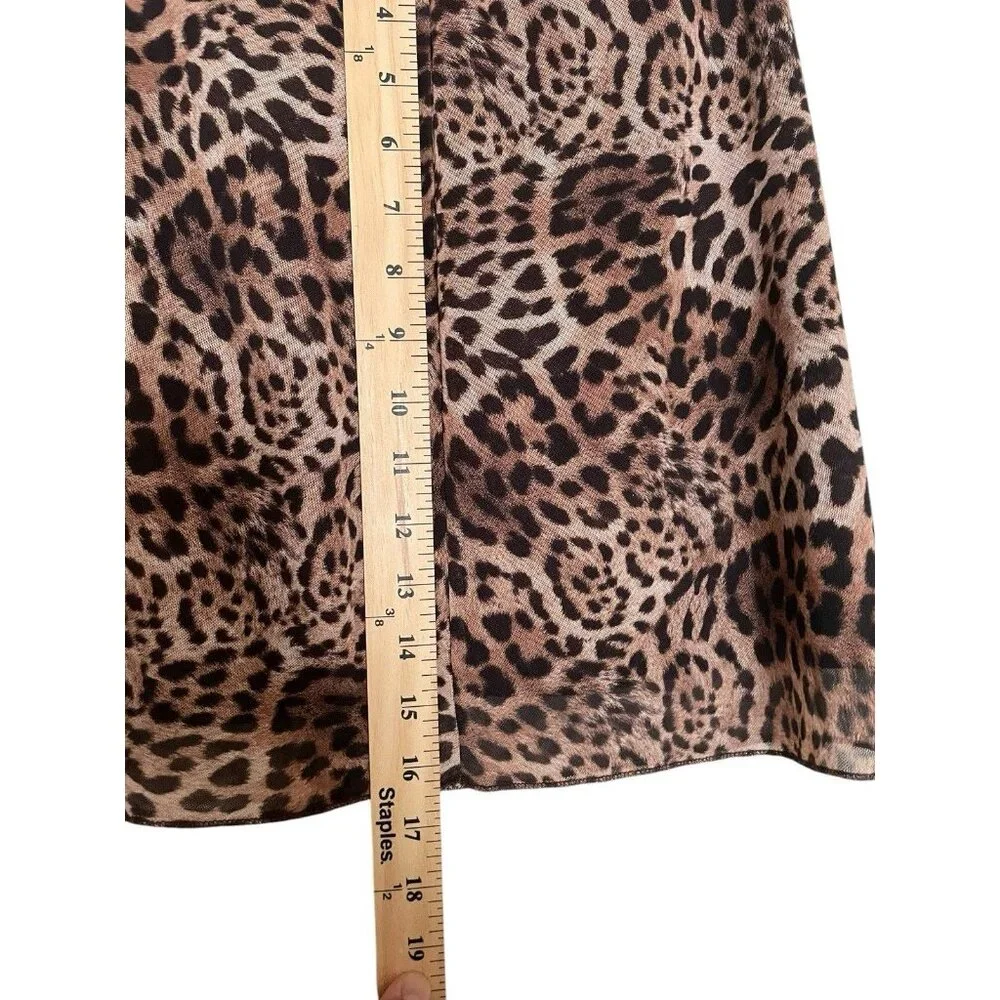 Princess Polly‎ Leopard Print Mini Skirt Size 4 Animal Print Women Lined Zipper